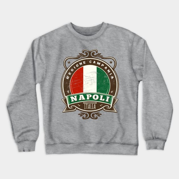 Napoli, Italia - Retro Italian Region Design Crewneck Sweatshirt by DankFutura